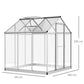 Serre en polycarbonate et aluminium 182 × 183 × 195 cm