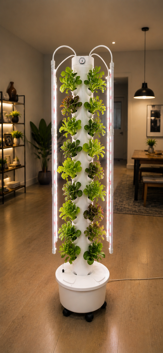 Hydroponic Tower with LED – 40 Plants