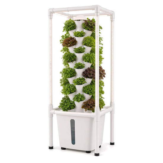 Mini Hydroponic Tower with LED – 30 Plants
