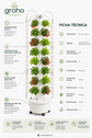 Torre idroponica con LED – 40 piante