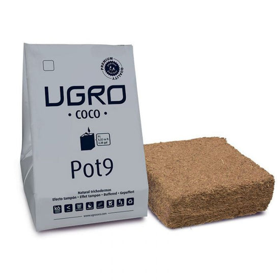 UGRO Pot 9 L – Substrato di cocco (18 × 18 × 6,5 cm)